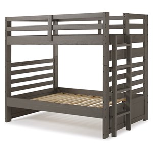 my bed now everest twin-over-twin 2-drawer wood bunk bed with ladder in brown