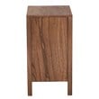 bali & pari Holitz Modern Bohemian Walnut Brown Finished Bayur Wood Nightstand