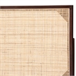 bali & pari Aurelia Dark Brown Bayur Wood and Rattan Queen Size Headboard