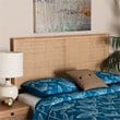 bali & pari Aurelia Brown Finished Bayur Wood and Rattan Queen Size Headboard