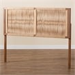 bali & pari Holitz Walnut Brown Finished Bayur Wood Queen Size Headboard