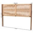 bali & pari Holitz Walnut Brown Finished Bayur Wood Queen Size Headboard