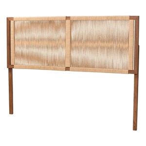 bali & pari holitz walnut brown finished bayur wood queen size headboard