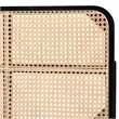 bali & pari Lainer Black Bayur Wood and Natural Rattan Queen Size Headboard