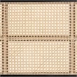 bali & pari Lainer Black Bayur Wood and Natural Rattan Queen Size Headboard
