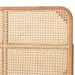 bali & pari Lainer Brown Finished Bayur Wood and Rattan Queen Size Headboard