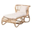 bali & pari Delara Modern Bohemian Natural Brown Rattan Chaise