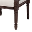 bali & pari Desmond Beige Fabric and Dark Brown Finished Wood Accent Chair