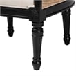 bali & pari Elizette Beige Fabric and Black Finished Wood Accent Chair