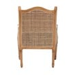 bali & pari Rachana Fabric & Wood Accent Chair in Beige and Honey Oak