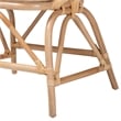 bali & pari Abriella Modern Rattan Peacock Accent Chair in Natural Brown
