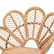 bali & pari Eliava Modern Natural Rattan Flower Accent Chair in Brown