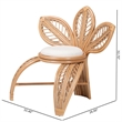 bali & pari Gresham Modern Natural Rattan Leaf Accent Chair in Brown