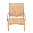 bali & pari Madura Modern Rattan Lounge Chair in Natural Brown