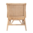bali & pari Madura Modern Rattan Lounge Chair in Natural Brown
