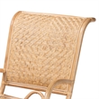 bali & pari Madura Modern Rattan Lounge Chair in Natural Brown