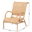 bali & pari Madura Modern Rattan Lounge Chair in Natural Brown