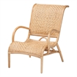 bali & pari Madura Modern Rattan Lounge Chair in Natural Brown