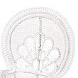 bali & pari Ediva Modern Natural Rattan Peacock Accent Chair in White