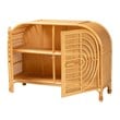 bali & pari Ovalet 2-Door Modern Rattan Sideboard in Natural Brown