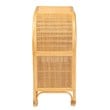 bali & pari Ovalet 2-Door Modern Rattan Sideboard in Natural Brown