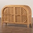 bali & pari Ovalet 2-Door Modern Rattan Sideboard in Natural Brown