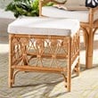 bali & pari Ibiza Modern bohemian Rattan Footstool in Natural Brown