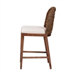 bali & pari Denver Acacia Wood & Seagrass Counter Stool in Brown