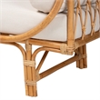 bali & pari Macias Modern Bohemian Rattan Daybed in Natural Brown