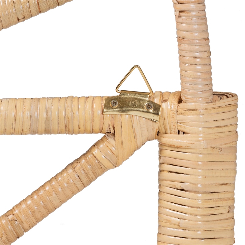 bali & pari Rasima Rattan Queen Size Standalone Headboard in Natural Brown