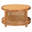 bali & pari Louis Modern Bohemian Rattan Coffee Table in Natural Brown