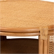 bali & pari Louis Modern Bohemian Rattan Coffee Table in Natural Brown