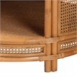 bali & pari Louis Modern Bohemian Rattan Coffee Table in Natural Brown