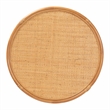 bali & pari Louis Modern Bohemian Rattan Coffee Table in Natural Brown
