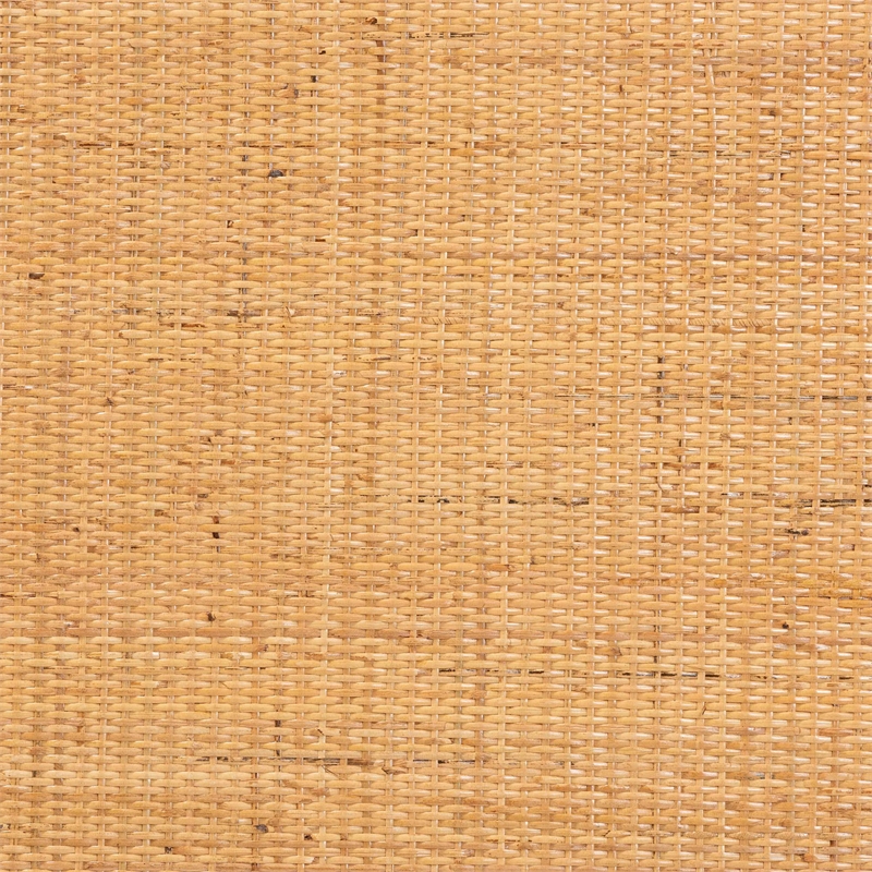 bali & pari Louis Modern Bohemian Rattan Coffee Table in Natural Brown