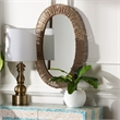 bali & pari Elwyn Metal & Seagrass Accent Wall Mirror in Natural Brown