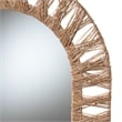 bali & pari Geona Metal & Seagrass Accent Wall Mirror in Natural Brown