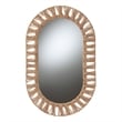 bali & pari Geona Metal & Seagrass Accent Wall Mirror in Natural Brown
