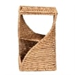 bali & pari Pelleas 2-Shelf Seagrass & Metal End Table in Natural Brown