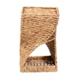 bali & pari Pelleas 2-Shelf Seagrass & Metal End Table in Natural Brown