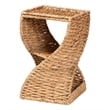 bali & pari Pelleas 2-Shelf Seagrass & Metal End Table in Natural Brown
