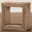 bali & pari Adonica 1-Shelf Seagrass & Wood End Table in Natural Brown