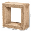 bali & pari Adonica 1-Shelf Seagrass & Wood End Table in Natural Brown