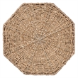 bali & pari Idoya Octagon Seagrass & Metal End Table in Natural Brown