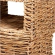 bali & pari Raziel Square Seagrass & Wood End Table in Natural Brown