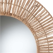 bali & pari Leala Metal & Seagrass Accent Wall Mirror in Natural Brown