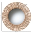 bali & pari Leala Metal & Seagrass Accent Wall Mirror in Natural Brown