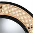 bali & pari Tacita Rattan Accent Wall Mirror in Black and Natural Brown