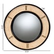 bali & pari Tacita Rattan Accent Wall Mirror in Black and Natural Brown