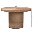 bali & pari Bistra Round Seagrass & Wood Dining Table in Natural Brown